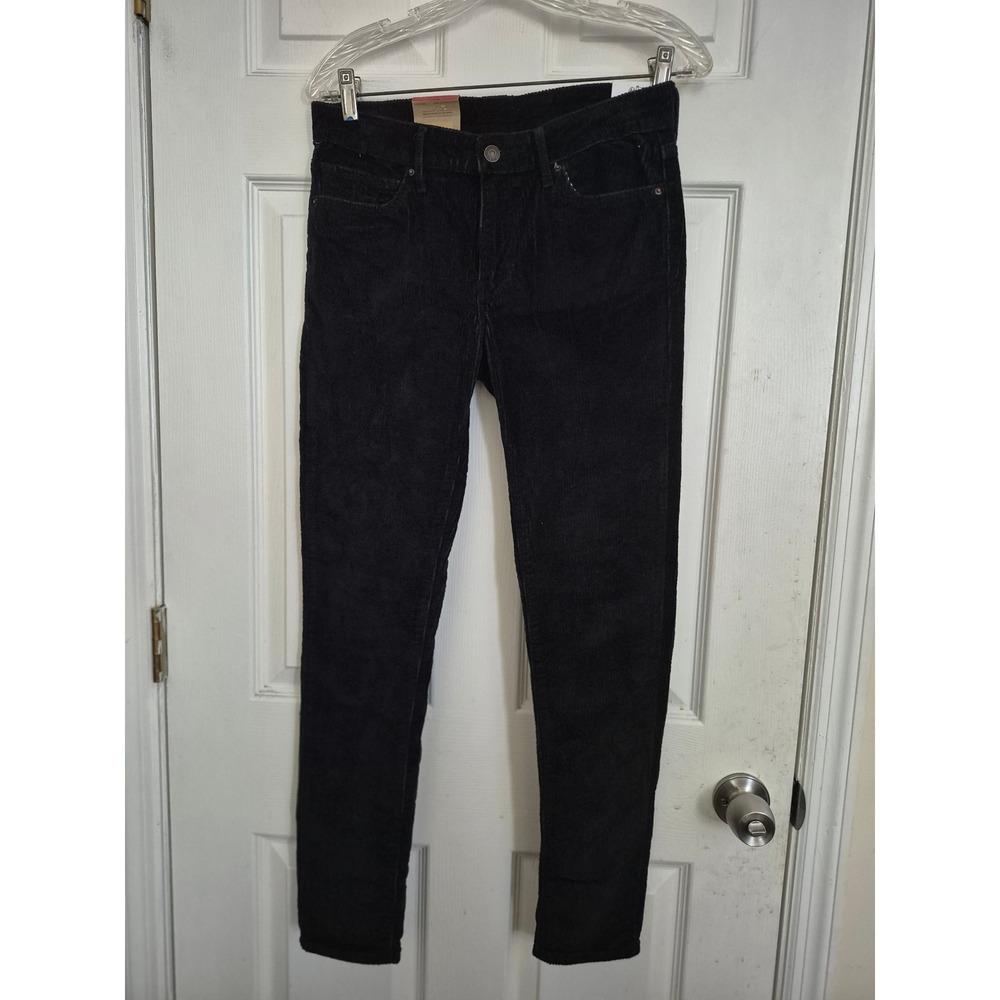 Levi's 711 Skinny Black Corduroy Pants Women's Size 28x30 NWT